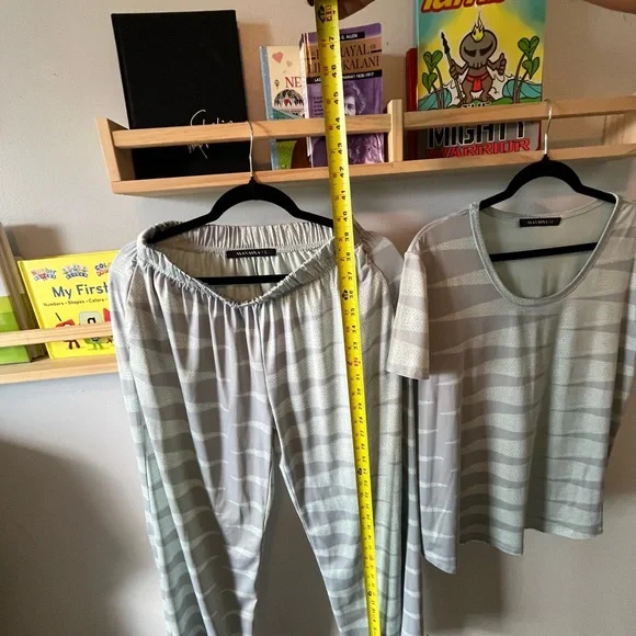 Manaola Gray Striped Pants and Top Set - Picture 12 of 12